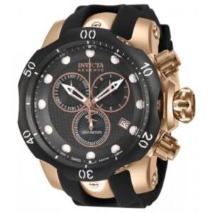 Relógio Invicta Venom Chronograph Black Dial Preto poliuretano Mens Watch 16152