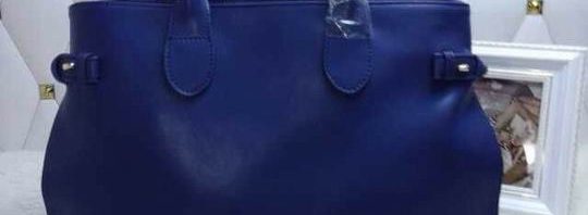 Bolsa Couro Azul Burberry