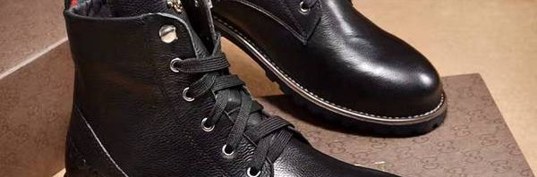 Bota Cano Baixo Couro Gucci