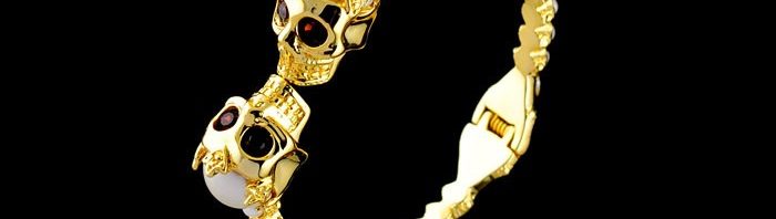Bracelete com caveira Alexander MCQueen