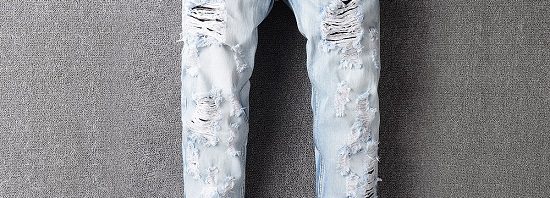 Calça Jeans com bordado Off White