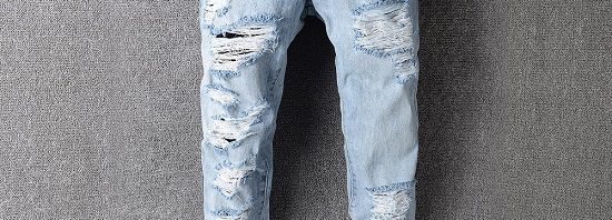 Calça Jeans destroyed Off White