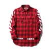 Camisa manga longa xadrez Off White