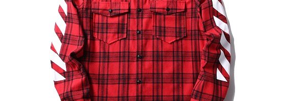 Camisa manga longa xadrez Off White