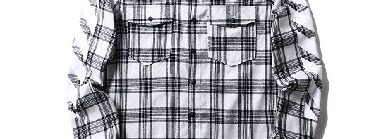 Camisa manga longa xadrez Off White