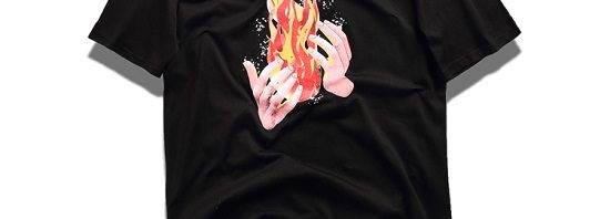 Camiseta estampa de fogo Off White