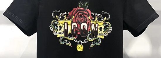 Camiseta preta icon DSquared2