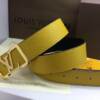 Cinto Amarelo Couro Louis Vuitton