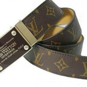 Cinto Marrom Couro Louis Vuitton