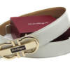 Cinto de Couro Branco Salvatore Ferragamo