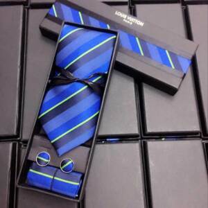 Gravata Abotoaduras Lenço Louis Vuitton