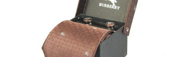 Gravata+Abotoaduras Burberry