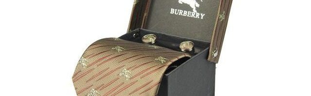 Gravata+Abotoaduras Burberry