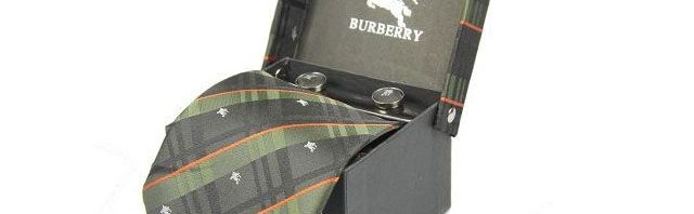 Gravata+Abotoaduras Burberry