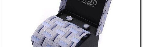 Gravata+Lenço+Abotoaduras Hugo Boss