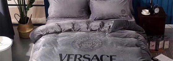 KIT COORDENADO JOGO DE CAMA KING SIZE VERSACE 4 PEÇAS