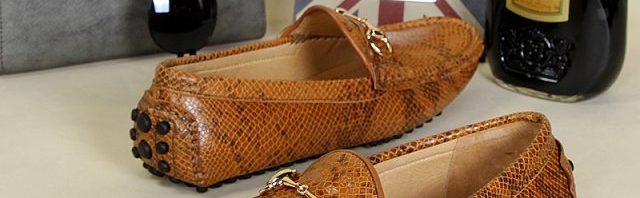 Mocassim Couro de Avestruz Gucci
