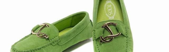 Mocassim Verde de Couro Tod's