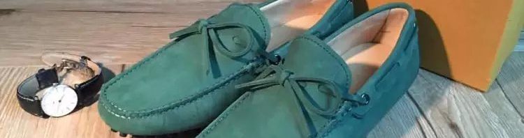 Mocassim Verde de Couro Tod's