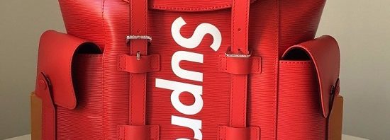 Mochila Supreme x Louis Vuitton Christopher Vermelho