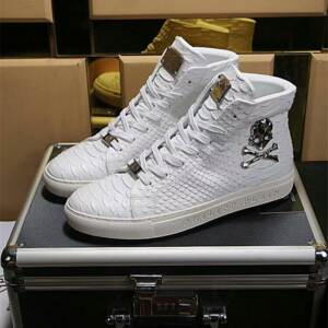 Philipp Plein Tênis de couro Philipp Plein