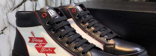 Philipp Plein Tênis de couro Philipp Plein