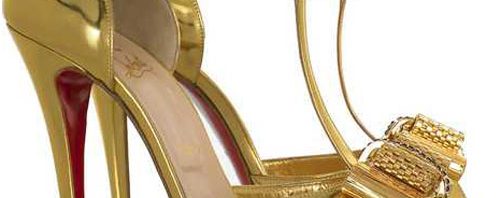 Sandália Dourada Christian Louboutin