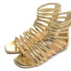Sandália Dourada Couro Christian Louboutin