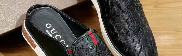 Sandália Mule chinelo slipper couro Gucci