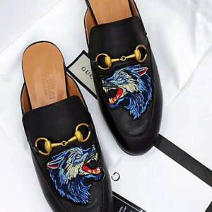 Sandália Mule chinelo slipper couro Gucci