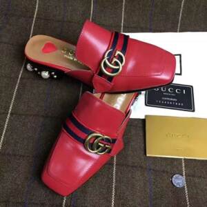 Sandália Mule chinelo slipper couro Gucci