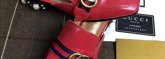 Sandália Mule chinelo slipper couro Gucci