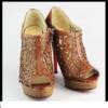 Sandália Salto Alto Couro Christian Louboutin