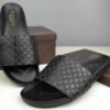 Sandália slide chinelo couro Gucci