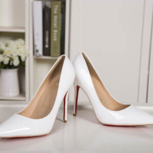 Sapato Alto Branco Christian Louboutin 12cm.