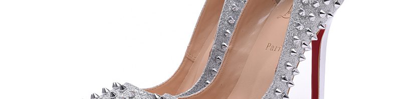Sapato Salto Alto Prata Christian Louboutin 10cm.