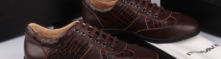 Sapatênis de Couro Emporio Armani