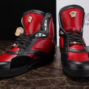 Tênis Cano Alto Couro Versace