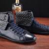 Tênis Cano Alto de Couro Louis Vuitton