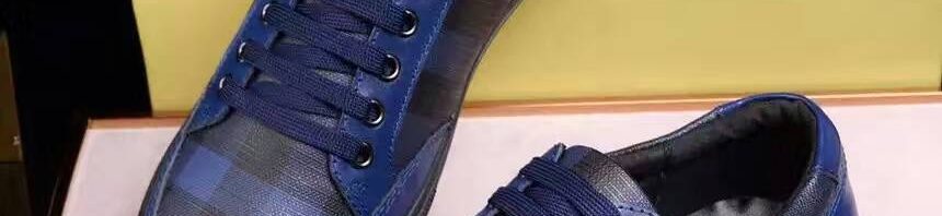 Tênis Couro Azul Burberry