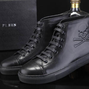Tênis Couro Cano Alto Philipp Plein