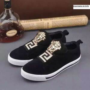 Tênis Couro Nobuck Versace