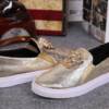 Tênis Dourado Couro Versace