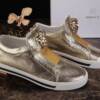 Tênis Dourado Couro Versace