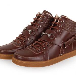 Tênis Masculino de Couro Gucci