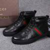 Tênis cano alto couro Gucci
