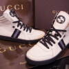 Tênis cano alto de couro Gucci