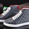 Tênis cano alto de couro Gucci