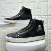 Tênis cano alto de couro Philipp Plein