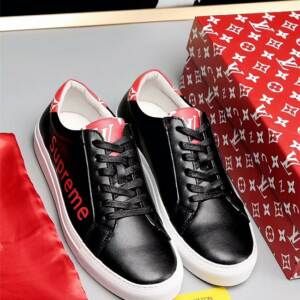Tênis couro Louis Vuitton x Supreme